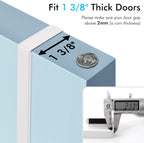 KES Ironing Board Hanger Over The Door, T-Leg Holder, for 1 3/8" Door, Metal Iron Holder White, HIR500A-WH