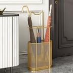 Freestanding Cat Ear Design Umbrella Holder for Entryway,Metal Mesh Umbrella Rack with Hooks & Bottom Drip Tray Storage Organizer Umbrella Stand,for Canes,Umbrellas,Home,Office,Hotel