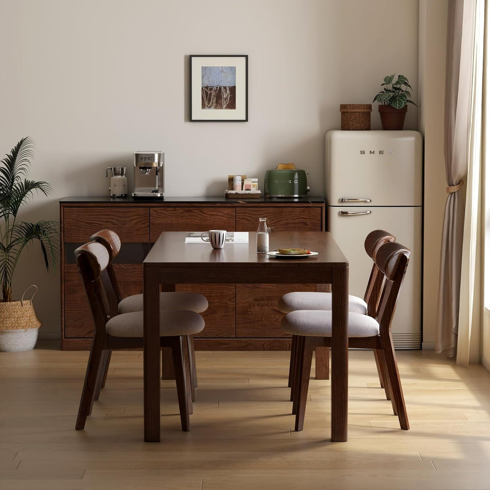 100% Solid Oak Wood Dining Room Chairs - Practical Kitchen Chairs - Wood Chai...