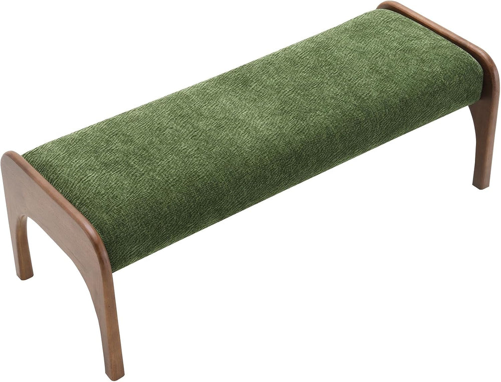 KEIKI 50.25" Upholstered Bed End Bench, Chenille Entryway Bench, Modern ...