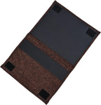 Linen 4 Pockets Bedside Caddy, Bedside Storage Organizer for Magazine, Remotes, Phone (Coffee)