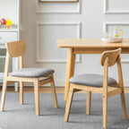 Waiting Room Chair, Dining Room Chairs, Household Stools, Comfortable Upholstered, Wood Legs, for Lobby, Training, Meeting, Home Office(Light Grey)