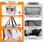 4 Pack Clear Clothes Storage Bags, Vinyl Blanket Storage Bag with Heavy-Duty Zipper, Foldable Moving Bags, Closet Organizers for Bedding, Comforter, Linens, Sweaters, Pillows, Toys (40L)