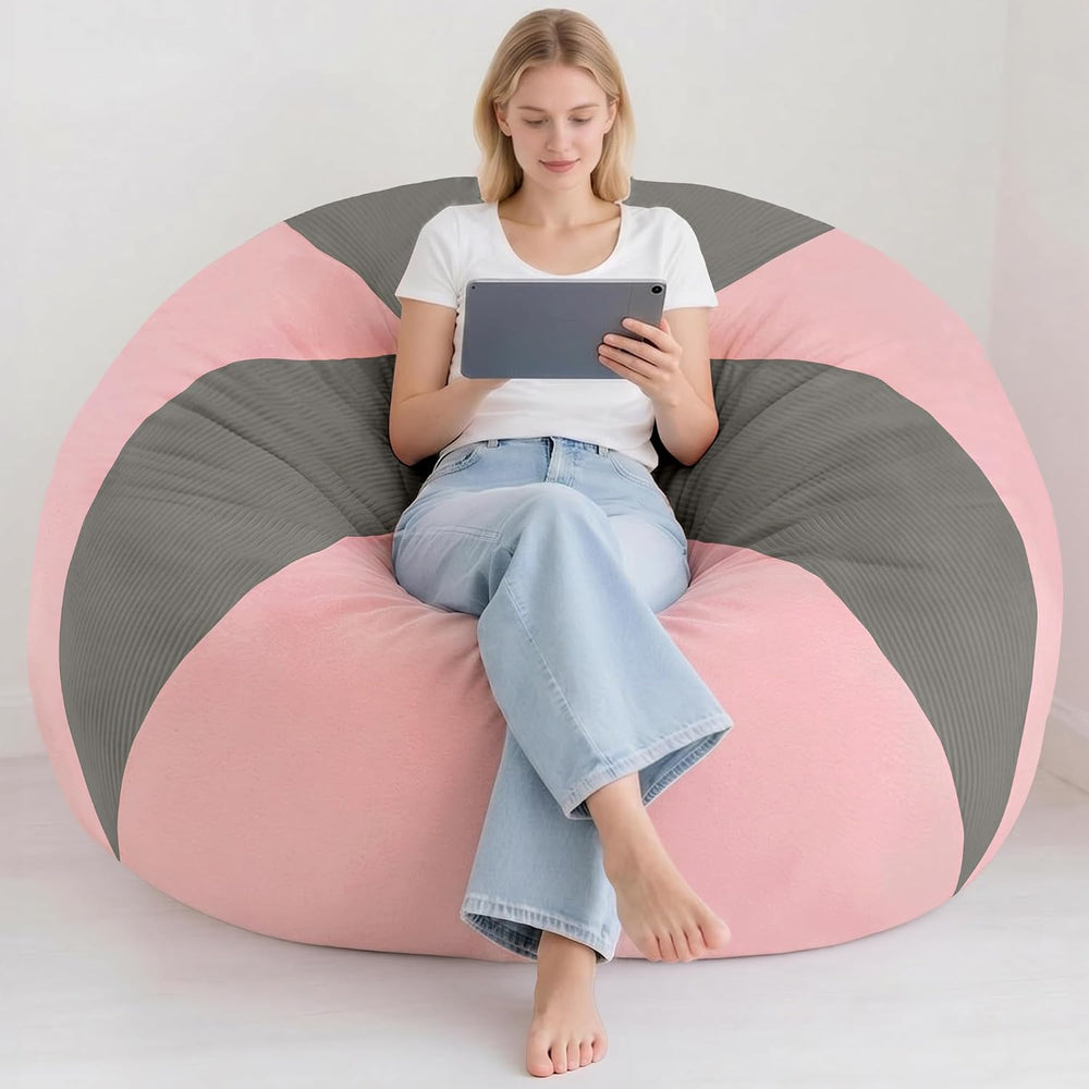 Homguava 6FT Bean Bag Chairs for Adult Teardrop Bean Bag with Memory Foam | B...