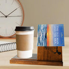 Triangle Book Holder, Book Nook Reading Valet, Book Rest Stand for Book Lovers Birthday Gifts, Christmas Gifts Wood Book Valet for Book Lovers