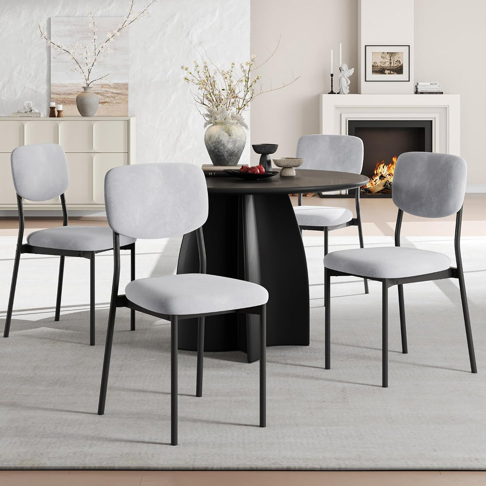 Einhomn Upholstered Dining Chairs Set, Modern Stackable Dining Room Chairs wi...