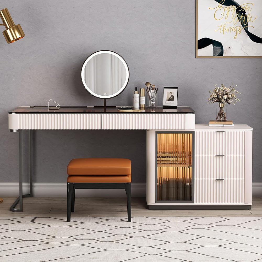 Larits Makeup Vanity, Very Easy to Assemble，Dressing Table Desk in one, Super...