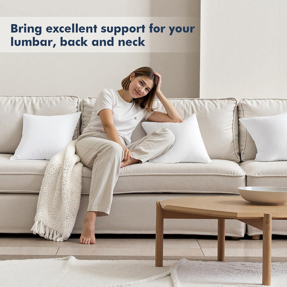 MIULEE 22x22 Throw Pillows Inserts 2 Pack, Decorative Pillows for Couch Bed