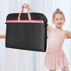 LOVEGRASS Kids Garment Bags for Dance Costumes with Multi Pockets, 2 Pack | 40 Inch Black Dance Costume Garment Bag, Breathable Fabric, Rainbow Handles, Ideal for Competitions and Daily Practice