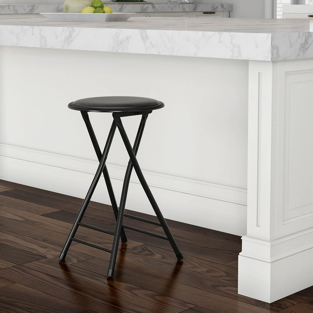 Folding Stool - Portable Backless 24-Inch Stool with 225lb Capacity, Single |...