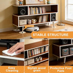 Lightdot TV Stand for TVs up to 45'', Modern Entertainment Center with 3 Storage Open Large Capacity for Collection, Media Console Table for Living Room/Entrance/Sofa Cabinet,Easy Assembly-Red Walnut