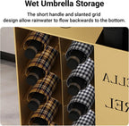 SEIFE Commercial Metal Large Capacity Umbrella Holder With removable drain tray,Indoor Entryway Umbrella stand，Can hold 22 umbrellas，For Hotel,Offices,home(Black)