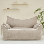 MOJAY Giant Bean Bag Chair, Oversized Plush Fluffy Lounge Chair with Filling, Comfy Stuffed Sofa with Backrest for Adults and Teens, Cozy for Gaming, Reading and Relaxing in Bedroom or Living Room
