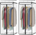 Univivi Hanging Garment Storage Bag, Clothes Bags 40 In, Clear, 2 PCS | Large Capacity, High Load-Bearing Capacity, Sturdy Metal Hanger, Easy Assembly, Premium Cloth Bag for Suits, Coats, Dresses