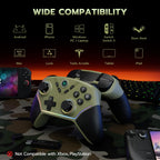 ISHAKO Wireless Gaming Controller for PC – 1000hz Polling Rate Controller with Back Buttons, Hall Trigger/Joystick, Turbo, RGB Lights, Game controller Compatible with Windows/Laptop/Switch/iPhone/Android-Olive Green