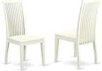East West Furniture WEIP7-LWH-W 7 Piece Dining Table Set Consist of a Rectangle Dining Room Table with Butterfly Leaf and 6 Wooden Seat Chairs, 42x60 Inch, Linen White