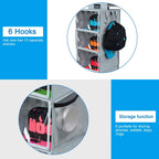 VAESIDA Hat Rack - 10 Shelf Upgraded Version Hat Organizer for Closet with Dust Shield & Side Mesh Storage Pockets - Hat Holder & Hat Racks for Baseball Caps