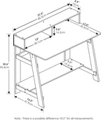 Furinno Simplistic A Frame Computer Desk, Black/French Oak Grey