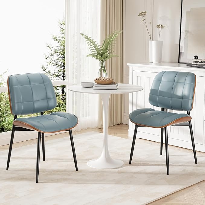 Dining Chair, Mid Century Modern Dining Room Chair with Thick Cushion, Uphols...
