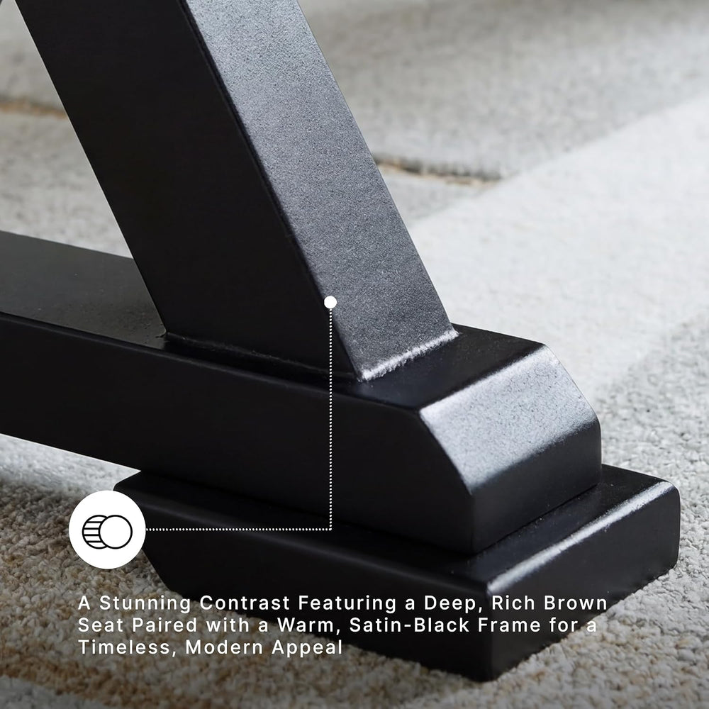 Signature Design by Ashley 1-Piece Wood Dining Bench, 48" 2-Tone Farmhou...