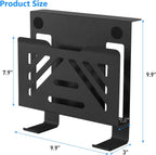 MAXECHO Desk Side Storage, Under Desk Laptop Mount, Table Side Hanging File Organizer, No Drill Clamp On Cable Management Tray, Laptop Holder with 2 Hooks for Office and Home, Load 22 Lbs