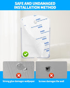4 PCS Remote Control Holders Wall Mount, Self Adhesive TV Air Conditioner Remote Control Holder, Wall Mount Storage Holder Organizer Wall Pen Holder for Home Office School (Black White Gray Clear)
