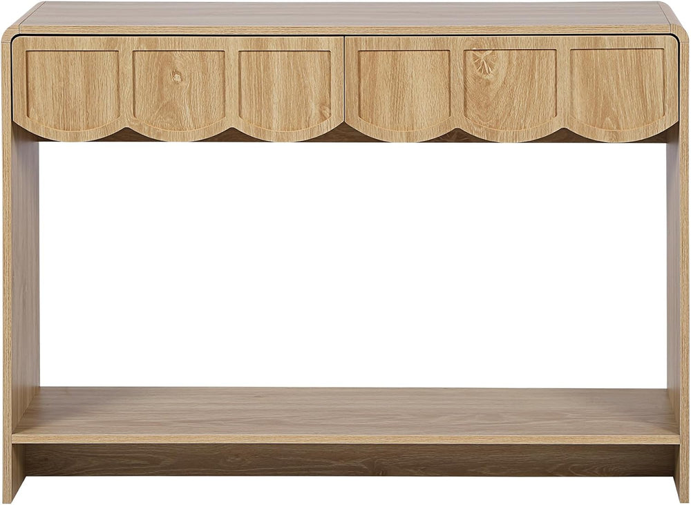 ORRD Console Table with Drawers, Mid-Century 43 Inches Narrow Entryway Table ...