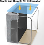 GoMaihe Clothes Storage Bins Metal Frame: 55L Extra Large Stackable Closet Storage Bin with Lid & Clear Window, Heavy Duty Blanket Box for Winter Coats Comforters (Fits Deep Closet 4-Pack)