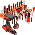 Metal Screwdriver Organizer, Wall Mount Plier Organizer Hammer Holder, Hand Tool Storage Rack for Garage Workshop Workbench(orange, 1PC)
