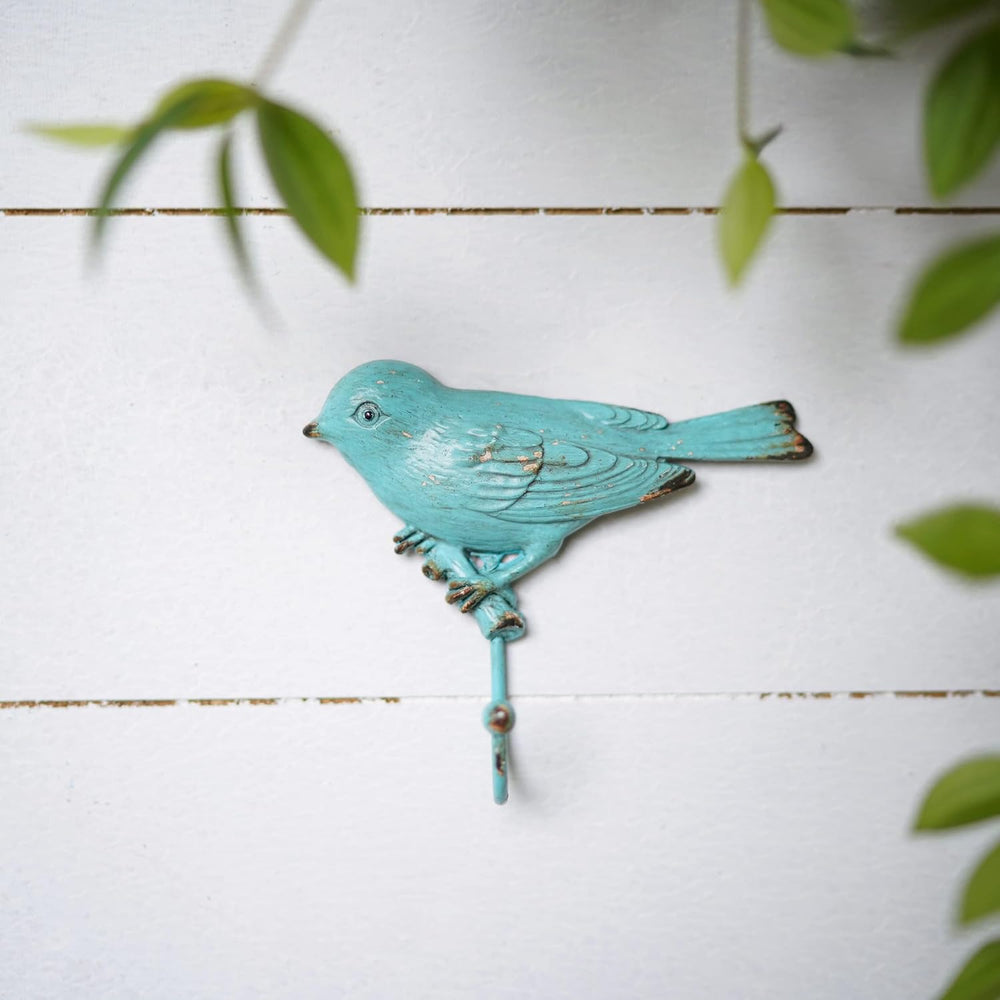 SOFFEE DESIGN Set of 4 Vintage Metal Birds Wall Coat Hooks, Heavy Duty Hangge...
