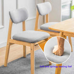 Dining Chairs, Home Office Desk Chair, Minimalist Bar Stool, Wood Legs, Curved Open Back, Comfortable Event Stool, for Patio, Picnic, Kitchen, Dining(Sky Blue)