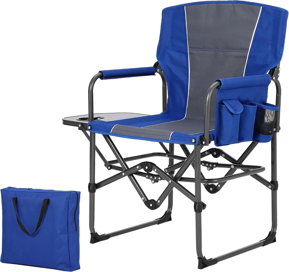 GarveeLife Oversized Directors Camping Chair Support 330 lbs, 1 PCS Blue