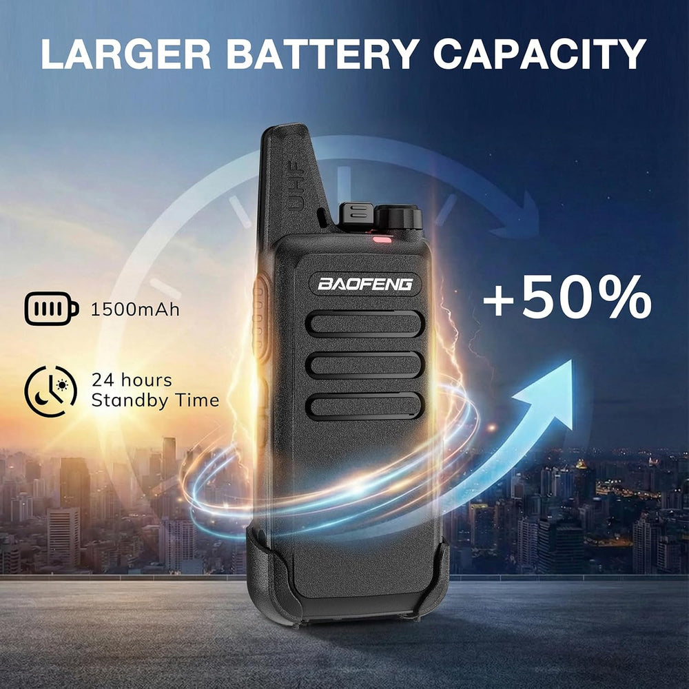 BAOFENG T22 Walkie Talkies for Adults Business, 22 FRS Channels, 4 Pack