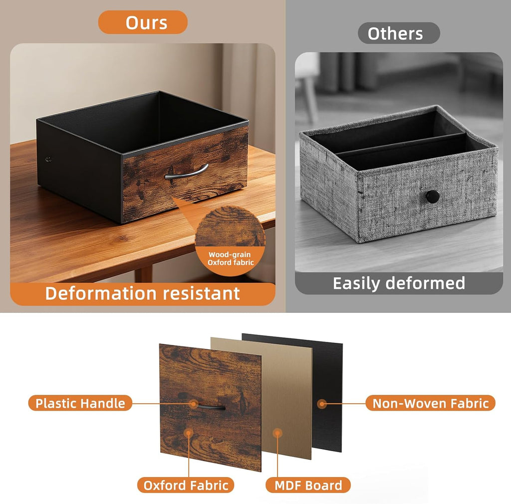 CD Rack and Storage with Two Drawers, 7-Tier DVD Shelf and Rack, CD Storage Tower and Holder for DVDs, Books and Media Games, Movie Collection and Decor, Ideal for Living Room, Home
