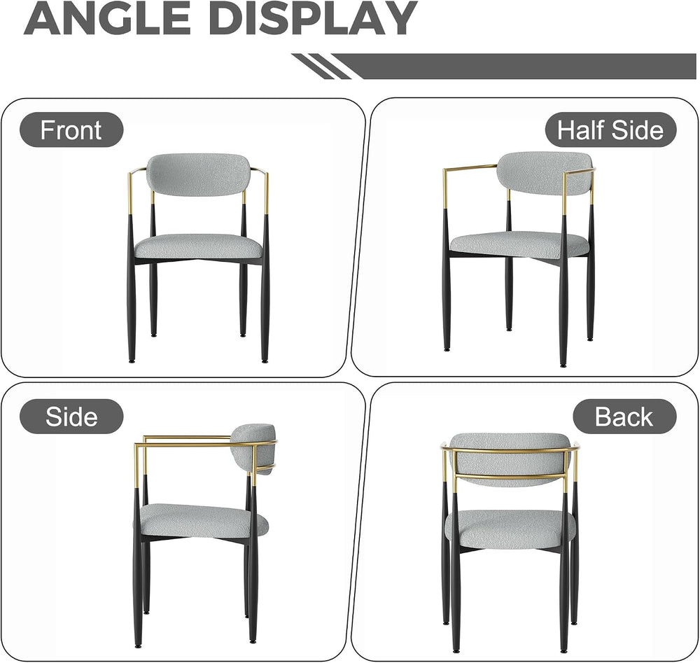 Baysitone Dining Chairs Set of 6 Mid-Century Modern Upholstered Boucle Dining...