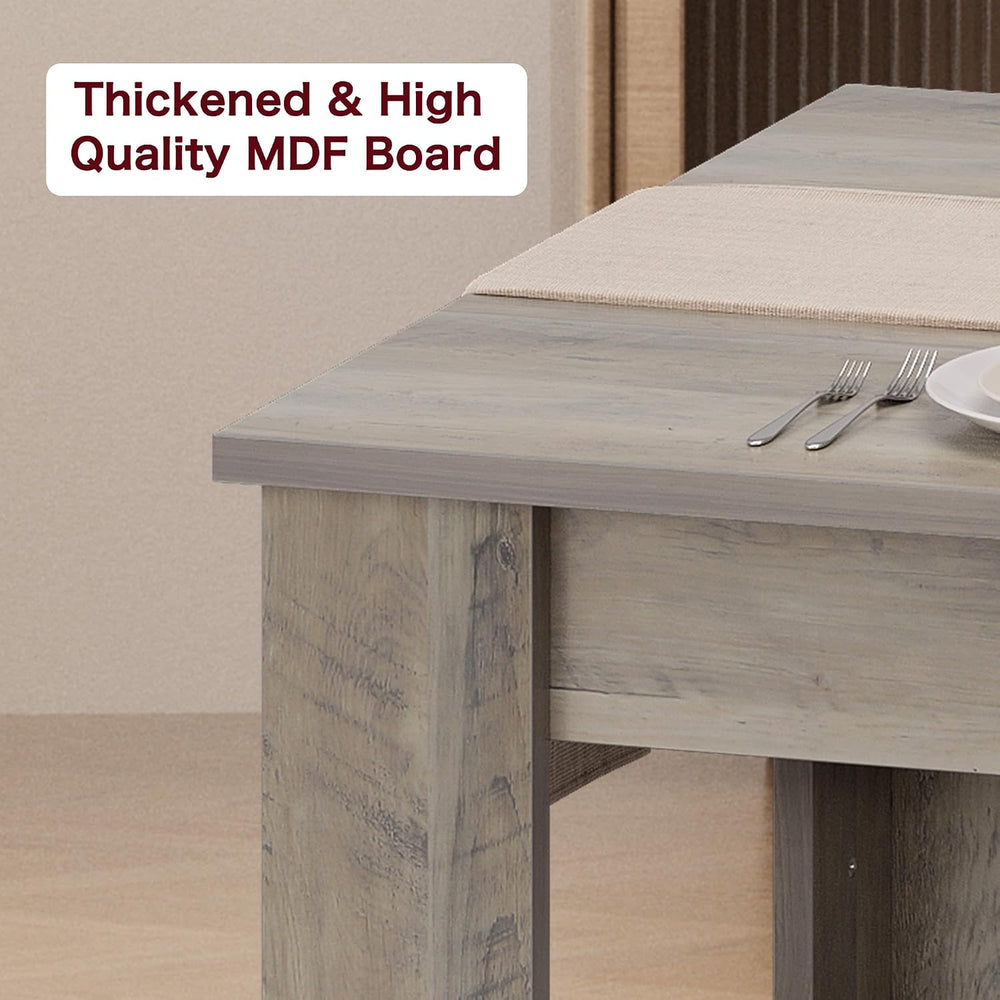CABIHOME 63" Rectangular Dining Table for 4-6, Farmhouse Large Kitchen T...