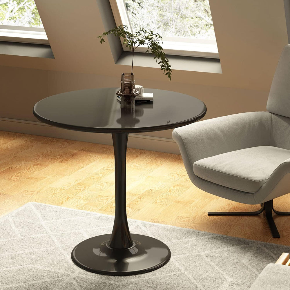 Round Dining Table 31.5" Circle Tulip Table with Wood Thickened Tabletop...