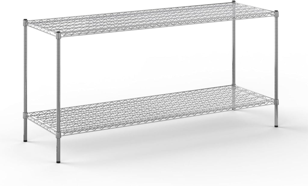 24" Deep x 72" Wide x 34" Height Wire Shelving Kit | 2-Tier | NSF Commercial Storage Rack Unit