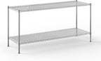 24" Deep x 72" Wide x 34" Height Wire Shelving Kit | 2-Tier | NSF Commercial Storage Rack Unit