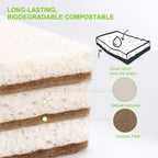 Natural Sponges for Dishes 12 Pack - Keep Soap Biodegradable Kitchen Sponge Compostable Coconut Scrubber - Eco Friendly Cleaning Sponges