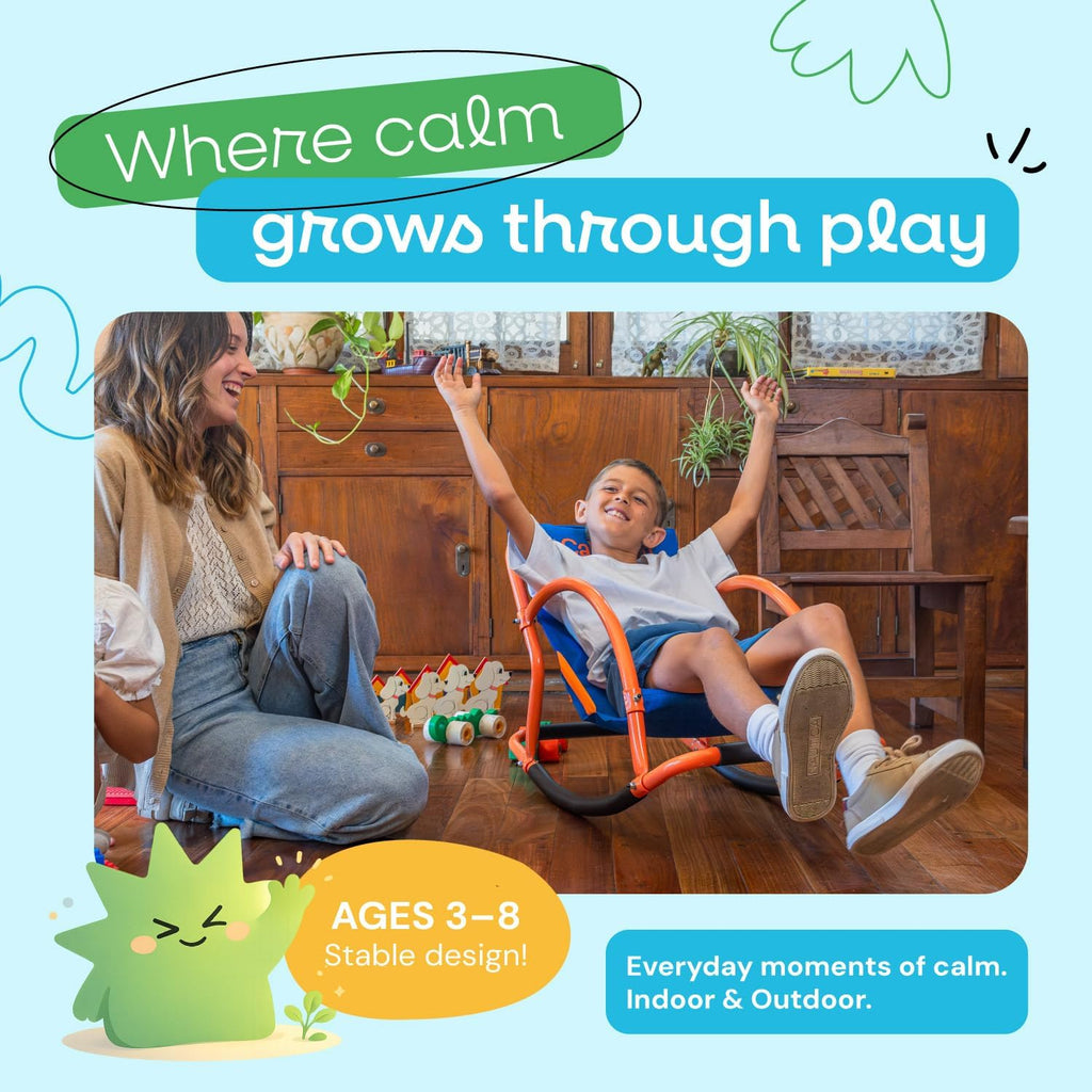 Kids Rocking Chair – Sensory Rocker for Kids Ages 3-8 – Calming Chair for Autism & Sensory Seating – Indoor Rocker for Focus, Relaxation & Quiet Time