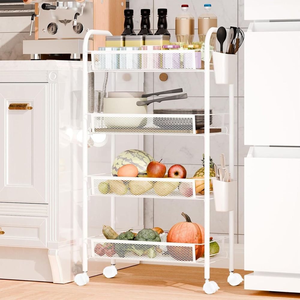 Fruit Vegetable Storage Basket, 3/4/5 Tier Stackable Metal Mesh Storage Baske...