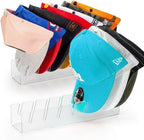 OAPRIRE Hat Stand for Baseball Caps Display and Organizer, No Install Acrylic Hat Organizer 2 Pack Holds 14 Baseball Caps for Closet, Bedroom, Dresser (Frosted Clear)