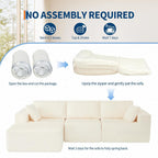 108" Modular Sectional Sofa Couches for Living Room Cloud Memory Boneless Couch No Assembly Required