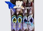 Roomganize Large Over the Door Shoe Organizer for Mens Sneakers (Bison brown)