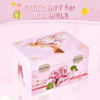 Musical Ballerina Jewellery Box with Spinning Ballerina for Girls Jewel Storage,Ballet Music Box Birthday Gifts for Girls
