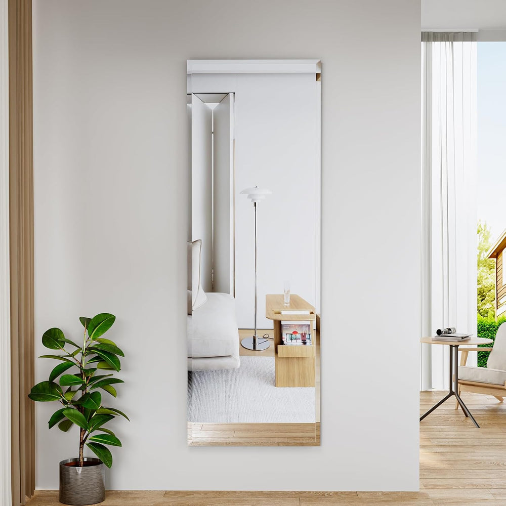 51"x16" Frameless Full Length Wall Mirrors,Rectangular Mirror Full ...