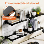 Wood Slatwall Shelves, Slat Wall Shelf Slatwall Acccessory for Garage, Home Improvement, Retail Display (4, 16''x8'')