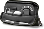 Olive Expandable Desk Storage Pouch – Fold-Down Access Panel, Pen Loop, Recycled Water-Resistant Material – Self-Standing Organizer for Office, Travel, Tech Gear
