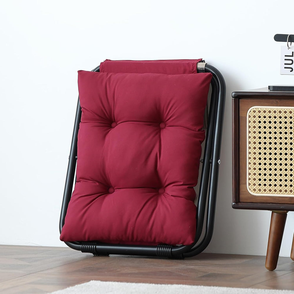 LITA Folding Footrest Stool, Portable Ottoman Foot Rest, Upholstered Small Fo...